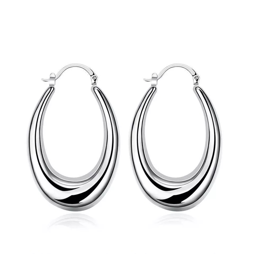 Sterling Silver Round Hoop Earrings